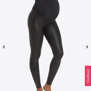 Spanx Faux fur maternity leggings
